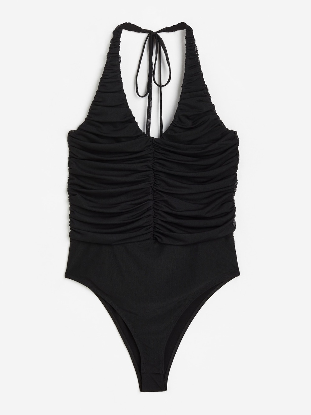 DRAPED HALTERNECK BODYSUIT